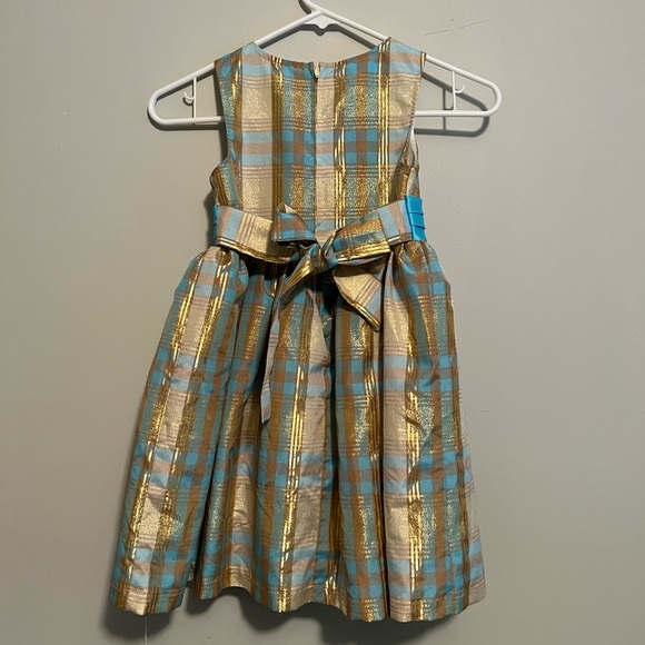 Bonnie Jean Size 6 dress Gold and Teal - Picture 2 of 5